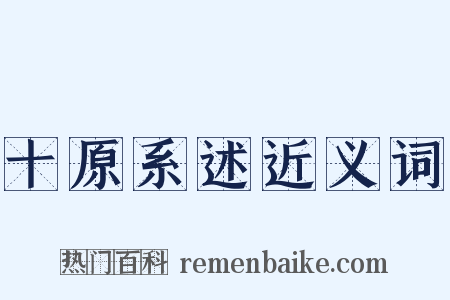 十原系述近义词是什么意思的图片